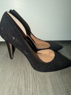 INC black sparkle heels