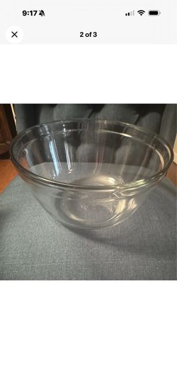 Pyrex Classic Clear Glass Mixing Bowl, Solid Pattern, Dishwasher Safe