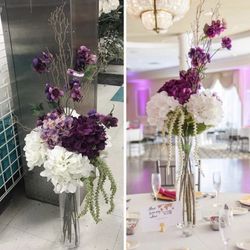 Purple Silk flowers