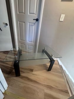Glass coffee table