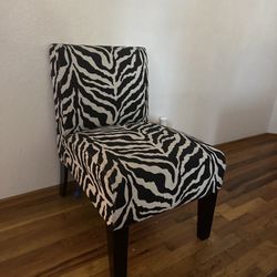 zebra Chair An Ottoman 