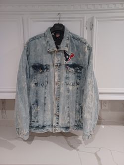 Men's Jean Jacket With Texans Logo