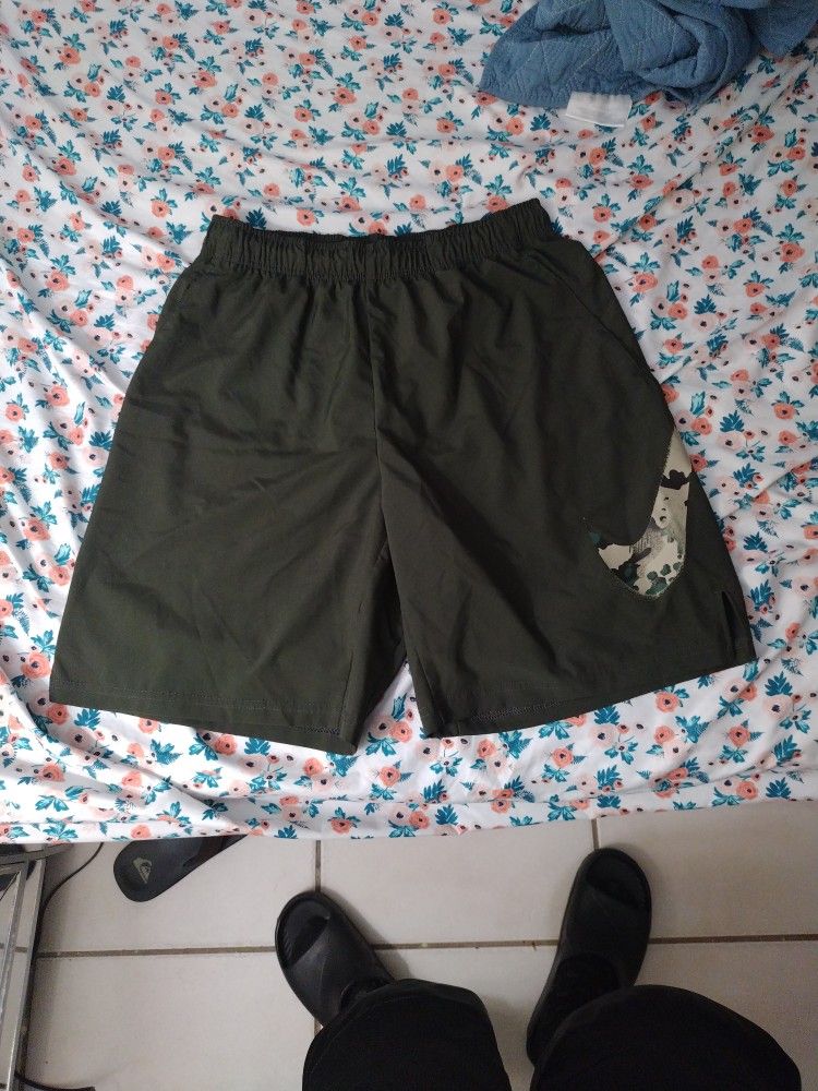 Nike Drifit Shorts Camo Swoosh With Pockets