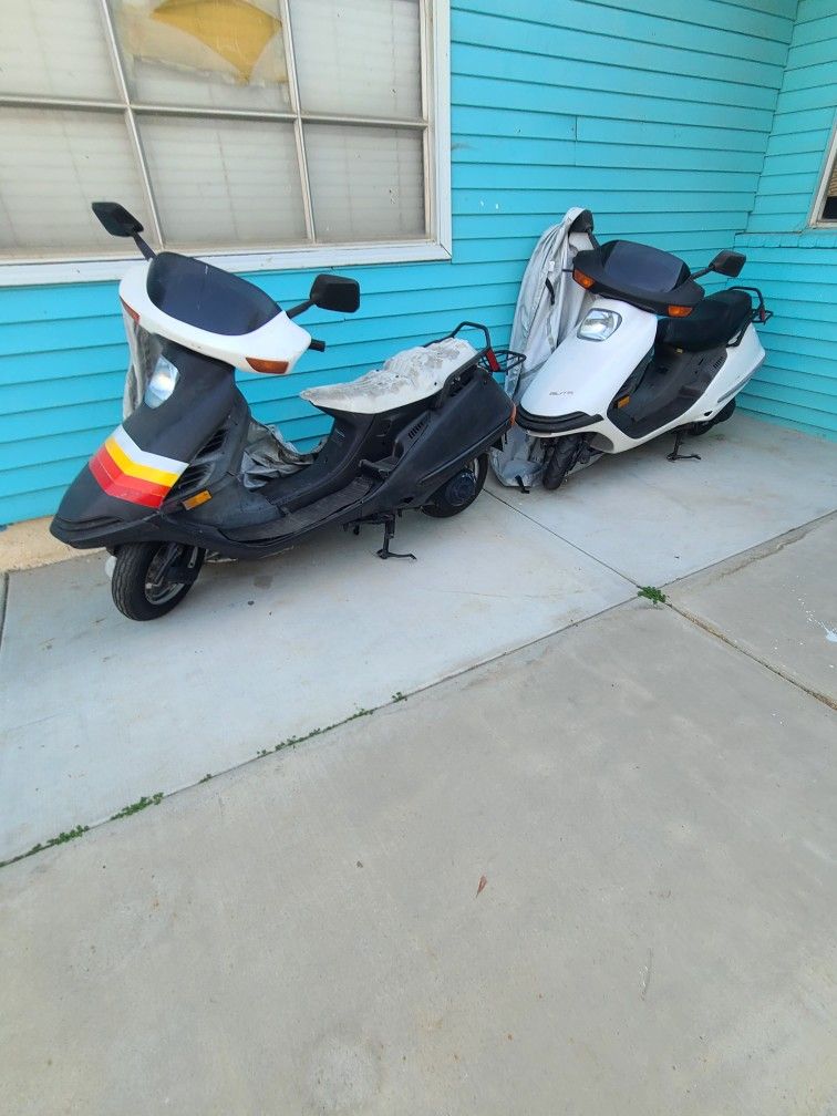 1987 Honda elites both run PRICE IS FIRM
FOR BOTH