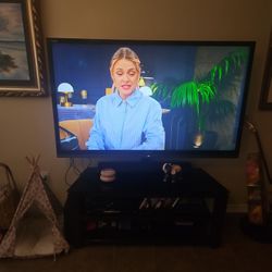 70 Inch Sharp Aquos TV And TV Mount Stand