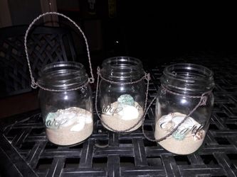 Jar beech theme candle holder