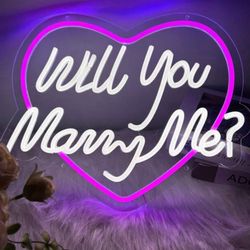 Preorder / [Will You Marry Me]Dimmable LED Neon Decor Sign,Dimmable Light Wall/Desk Sign,For Room,Shop,Bar,Club,Man Cave,Party,Business Signage,Weddin