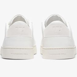 White Leather Sneakers  Size 8  Used