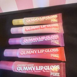 Pink Gummy Lip Gloss 5 Each