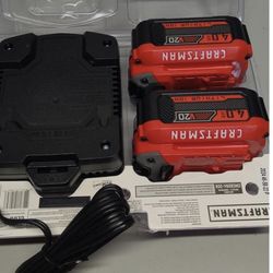 Craftsman V20 CMCB204  4 Ah Lithium-Ion Two Battery and Charger