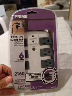 PRIME PB803105 6-Outlet 2160 Swivel Surge Protector Tap