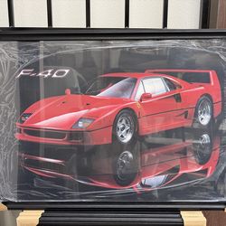 F-40 Framed Poster 24x36