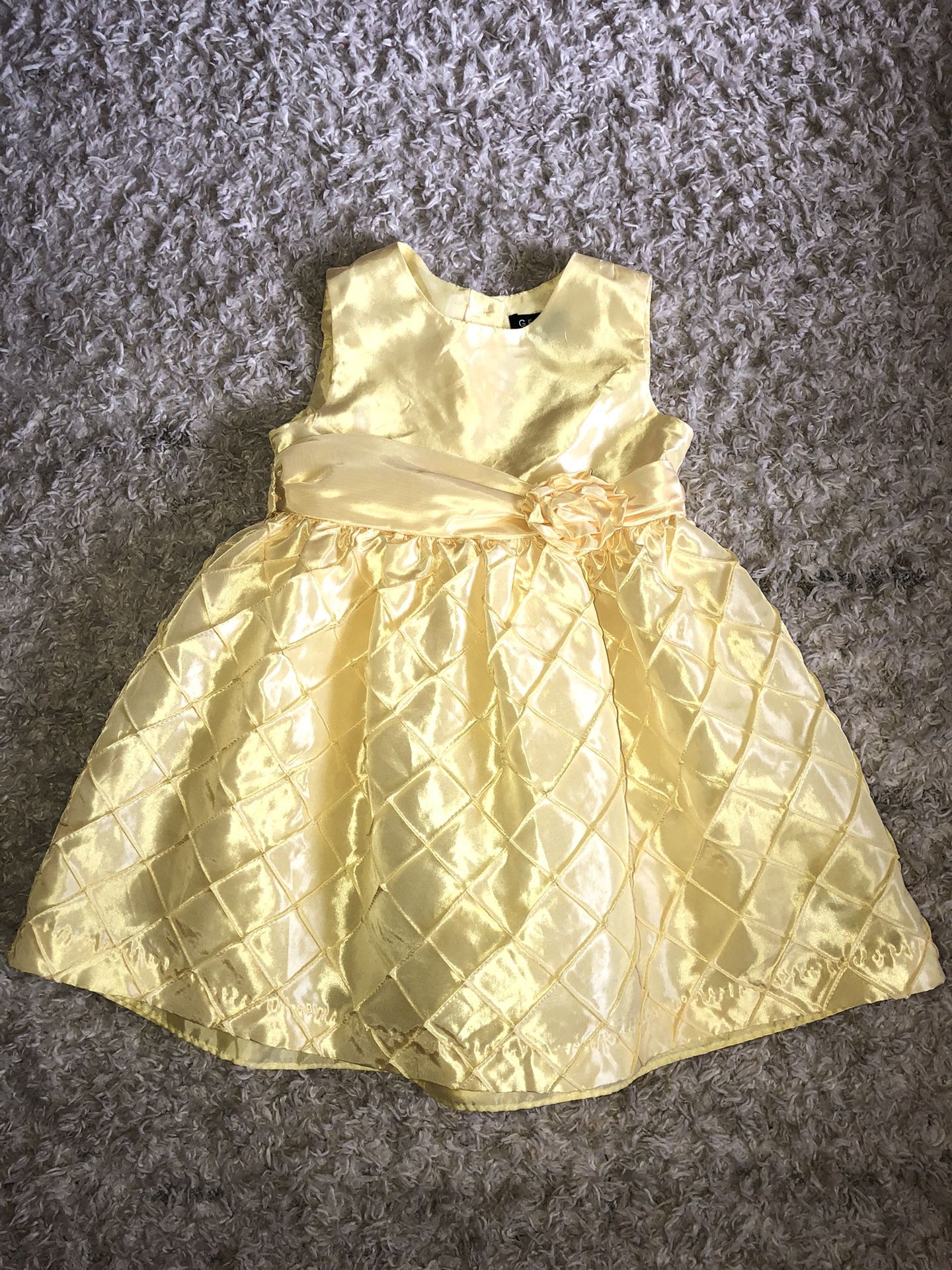 Girls Fancy Yellow Dress