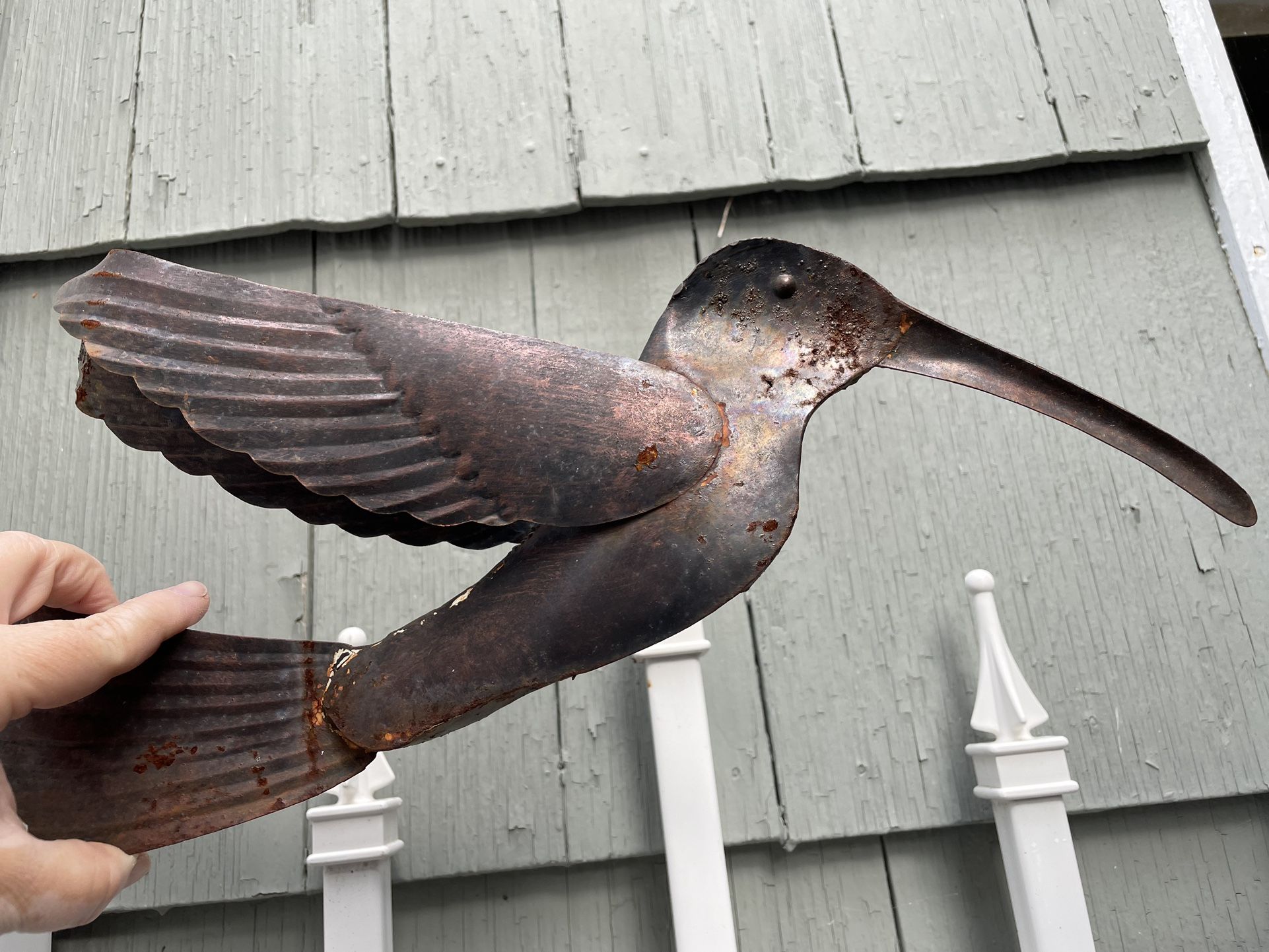 Hummingbird LARGE Garden / Home Decor Metal Bird Handmade Spring Summer Easter Gift