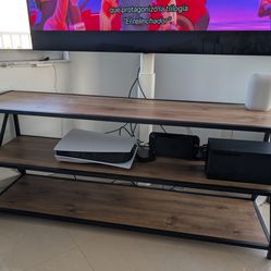 Industrial TV Stand / Media Console for TVs up to 65” – Wood & Metal