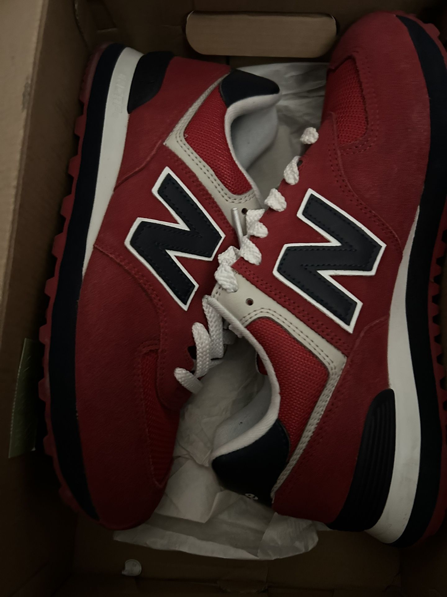 New Balance 574 Red White Blue 