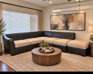 Two-Tone Sectional Sofa
