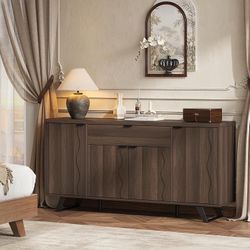 Brand New Dark Walnut Storage Cabinet