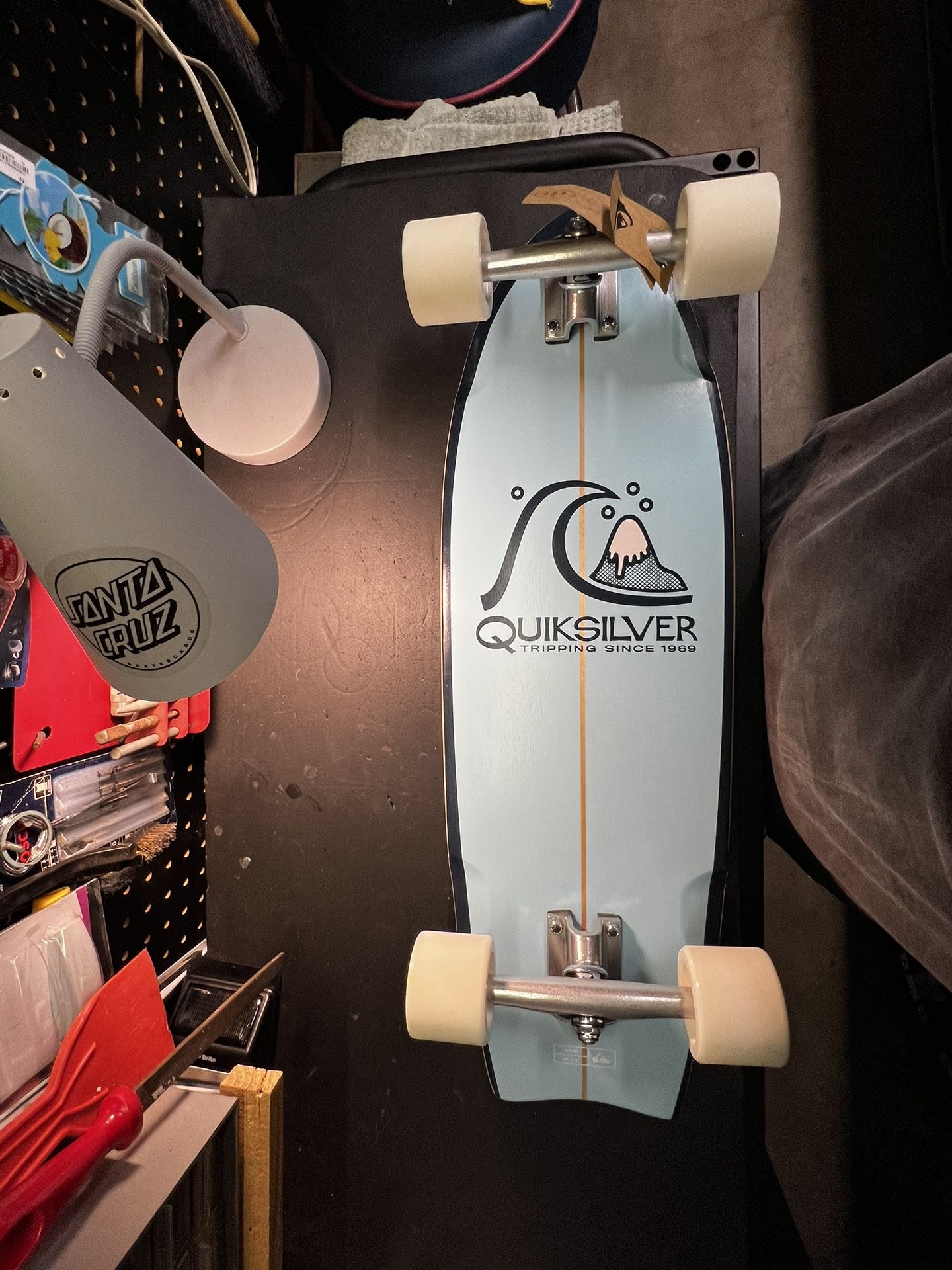 Skateboard 🛹 Quicksilver Cruiser Board, With Quicksilver Hardware And Wheels, Custom Griptape Brand New Never Ridden! Only $80!!!!