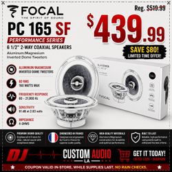 Focal PC 165 SF Performance Series 6 1/2" 2-Way Coaxial Speaker System 160 Watts 🚨 Payment Options Available 🚨 No Credit Needed 🚨