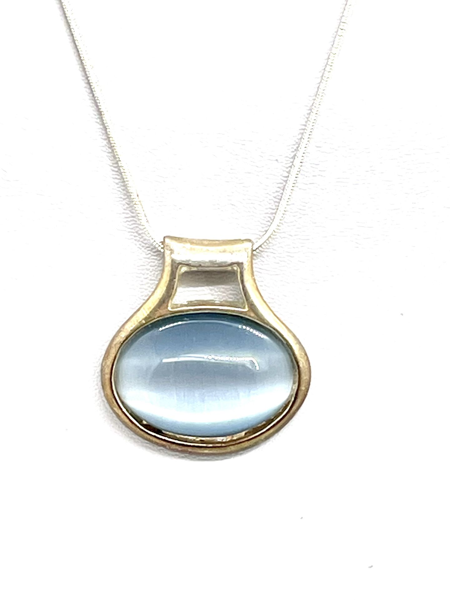 Silver Cat’s Eye Pendant Necklace