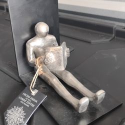 Silver Musician Man Sculpture 