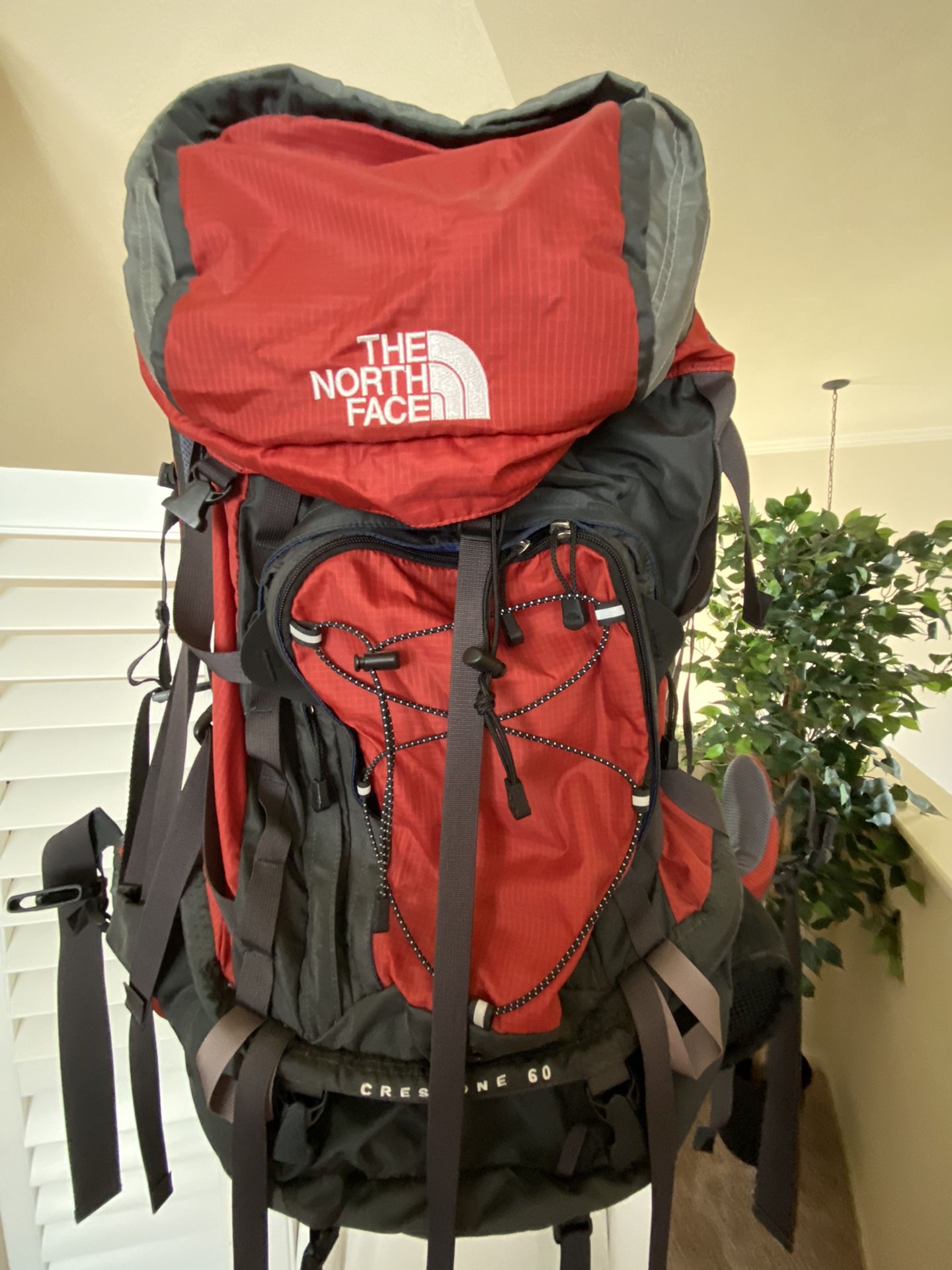 The North Face Crestone 60 Hiking / Camping Pack Red