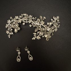Crystal Wedding/sweet 16 Hair Piece 