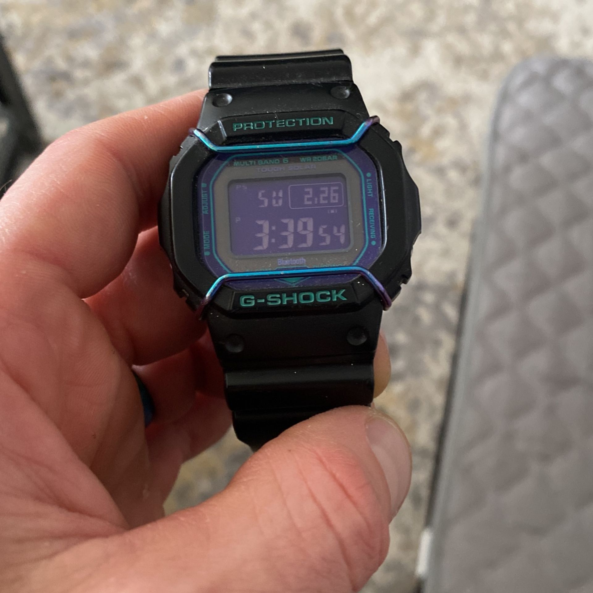 Limited Edition Casio G-Shock GWB5600BL-1 Black Teal Digital Resin Watch