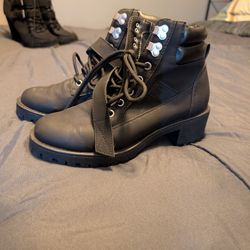 Sugar Brand Black Women's Raised Heel Boots