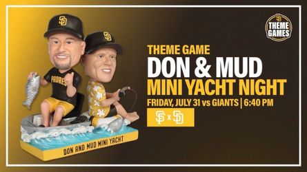 PRESALE: San Diego Padres Don & Mud Mini Yacht Bobblehead $90 or Best Offer