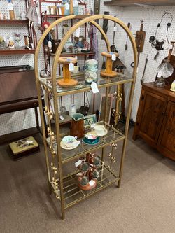 Vintage Gold Display Shelf