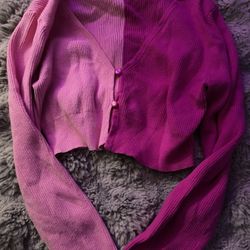 Two Toned Pink Cardigan 