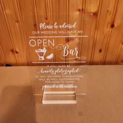 Wedding Bar Sign