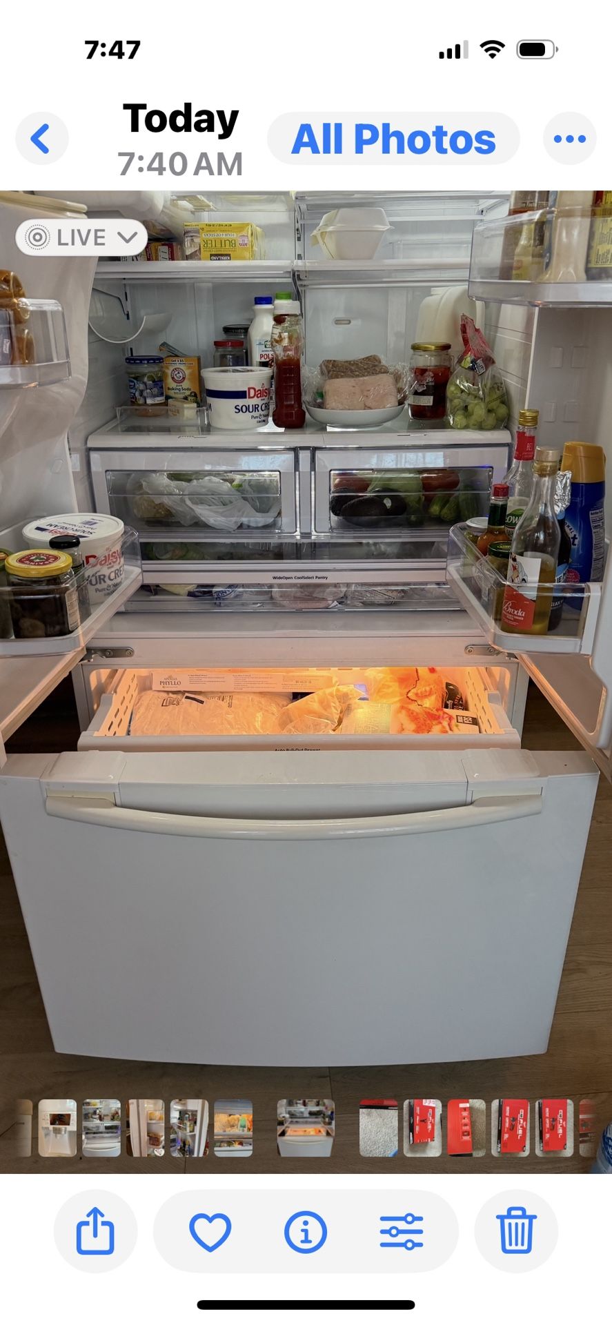 SAMSUNG WHITE FRENCH DOOR REFRIGERATOR 