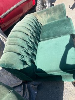 Green sectional couch