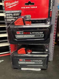 MILWAUKEE M18 BATTERIES HIGH OUTPUT XC6.0   New (( read below))