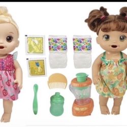 Baby Alive Magical Mixer Baby Doll Tropical Treat with Blender Accessories, Drinks, Wets, Eats, Blonde Hair Toy for Kids Ages 3 and Up  New in the box
