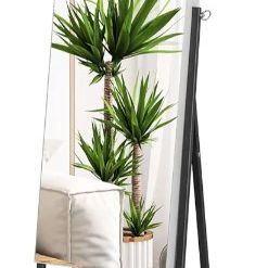 Full length mirror with storage