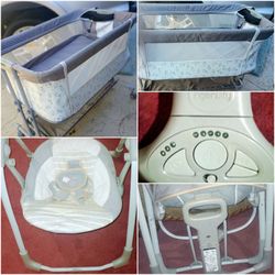 Ingenuity Convert Me 2-in-1 Portable Vibrating Baby Swing & Bassinet
