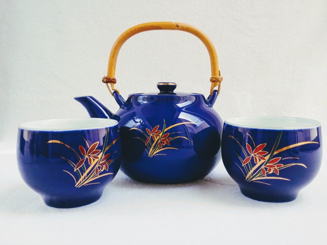 Blue Asian Tea Set