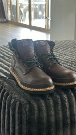 Georgia Boot Dark Brown Leather Work Boots