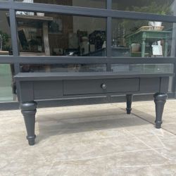 Black Farmhouse Coffee Table , Solid Wood 