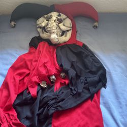 Scary Jester Child Costume Size M