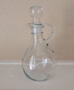 Small glass pouring bottle