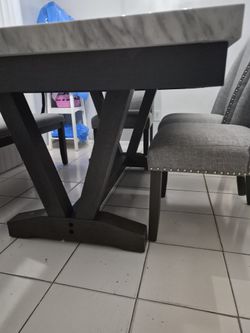 Dining Table Set with Bench & Chairs 
