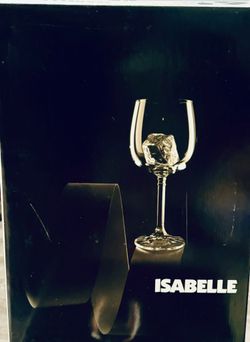 New ISABELLE Bohemia Czech Lead Crystal Vintage Set Of 6 Stemware Wine Glasses $25 Obo