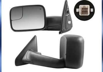 Left & Right Power Heated Tow Mirrors For 02-08 Dodge Ram 1500 03-09 2(contact info removed) chrome