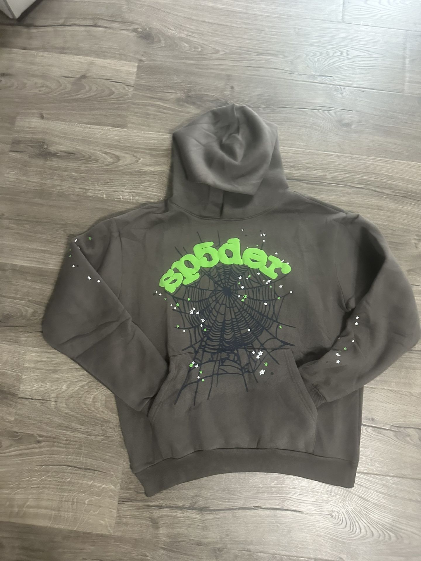 Grey sp5der hoodie