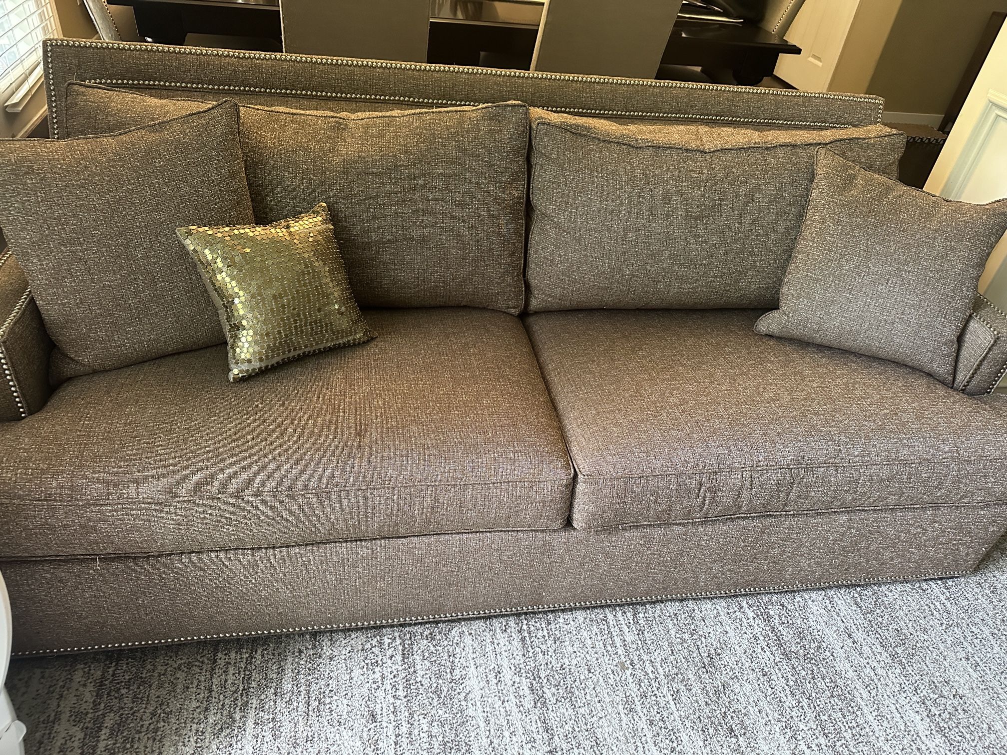 Ethan Allen Custom Sofa Couch With Nailheads